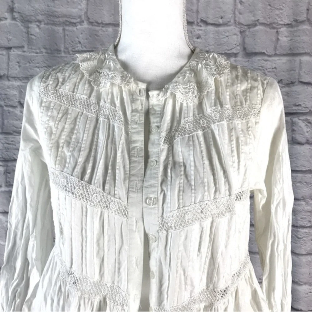 RARE Vintage Venetian Lace Embroidery Crochet Cotton‎ 90s Victoria’s Secret